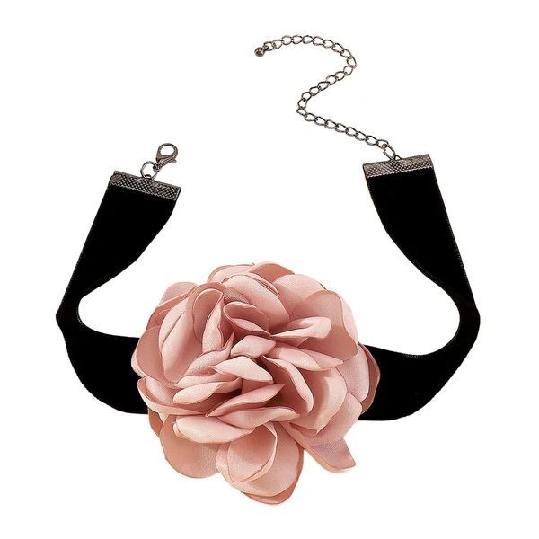 Environmentally Friendly Maxbell Flower Choker Necklace Girl for Birthdays Holidays Jewelry Clothing Matching Necklace Flexible