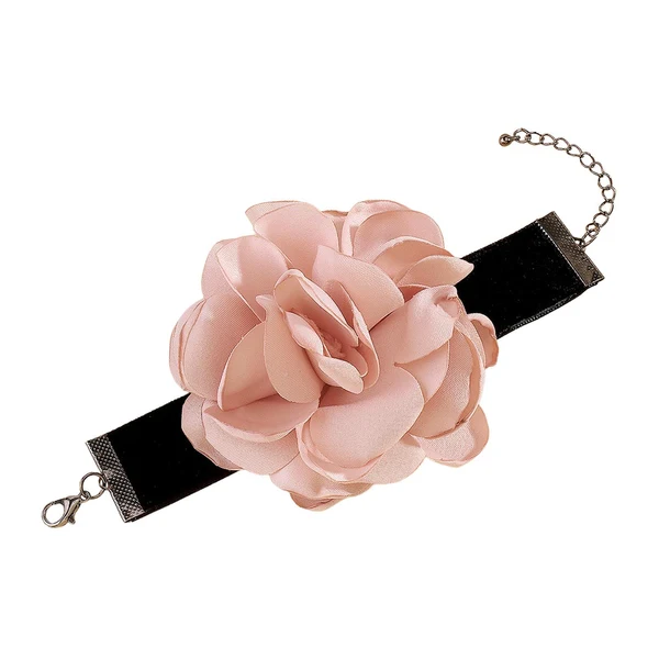 Powerful Maxbell Flower Choker Necklace Girl for Birthdays Holidays Jewelry Clothing Matching Bracelet Safe