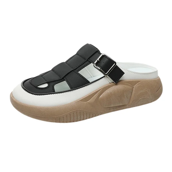 Sustainable Maxbell Women's Slide Sandals Comfortable Flat Shoes 5cm Thick Sole Nonslip Slippers Black 40 Contemporary