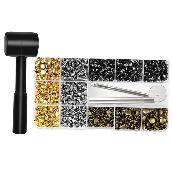 Fashionable Maxbell Leather Snap Fasteners Kit DIY Screw Snaps for Thin Leather Jeans Wears Bags Sustainable