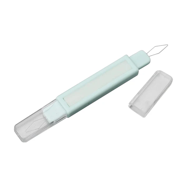 Premium Material Maxbell Double Needle Threader Accs Hand Sewing for Household Needlecraft Embroidery Blue High-Grade