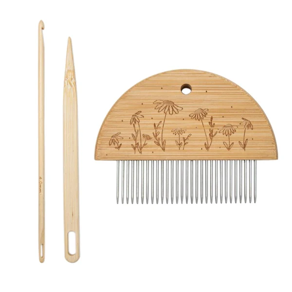 Healthy Maxbell Tapestry Weaving Comb Handcraft Needle DIY Tapestry for Tapestry Curtain Rug Style B Flexible