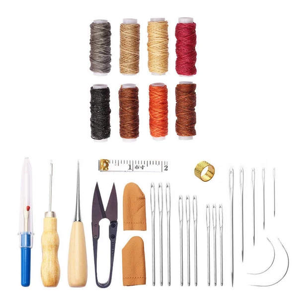 Enhanced Maxbell 32Pcs Leather Tools Kit DIY Leather Hand Stitching Leather Working Tools Set Excellent