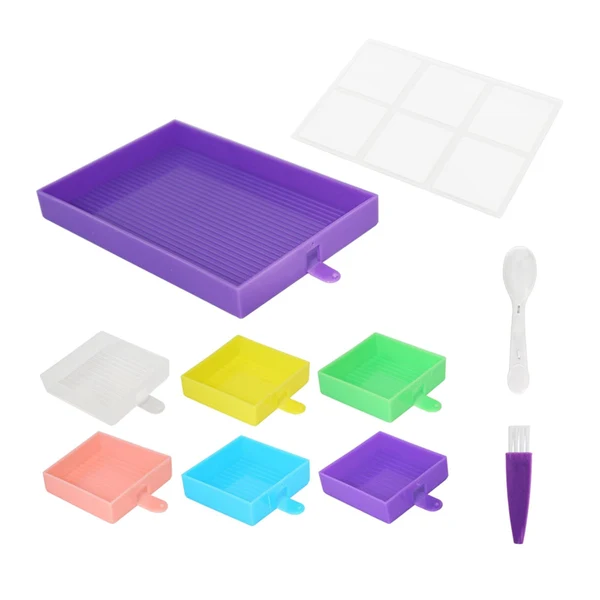 Effective Maxbell Diamond Paintings Tray Kits Container Diamond Paintings Brush DIY Art Crafts mix High-Quality
