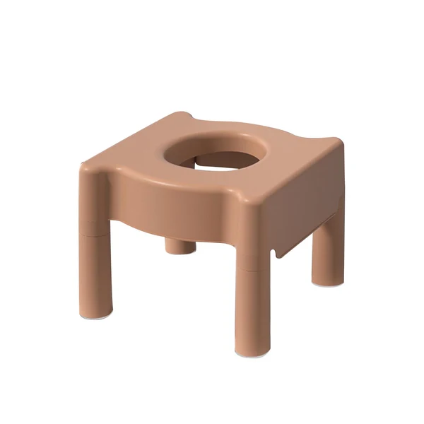 Crafted Maxbell Seniors Squatting Toilet Stool Chair for Bathroom Rounded Edge Commode Stool Khaki Hard Top Original