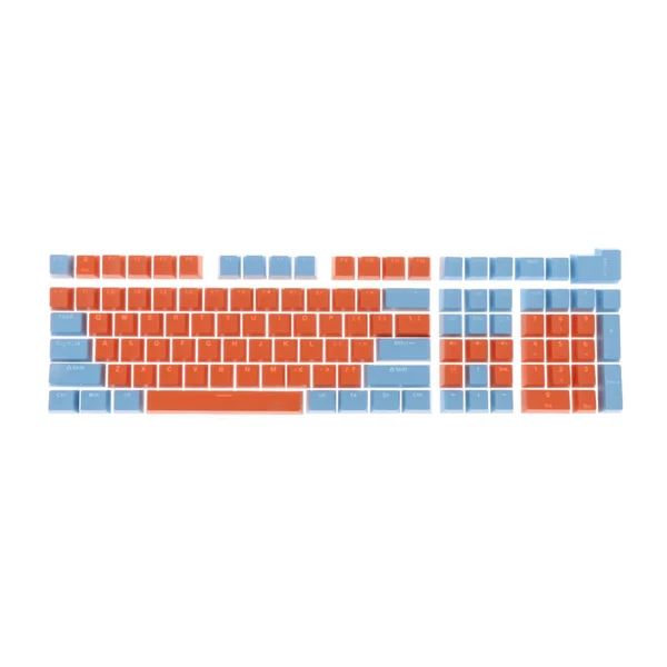 Fine Maxbell Keycaps Set Backlit Two Color Key Caps for Mechanical Keyboards 980K 87 Keys Light Blue Orange Luxury