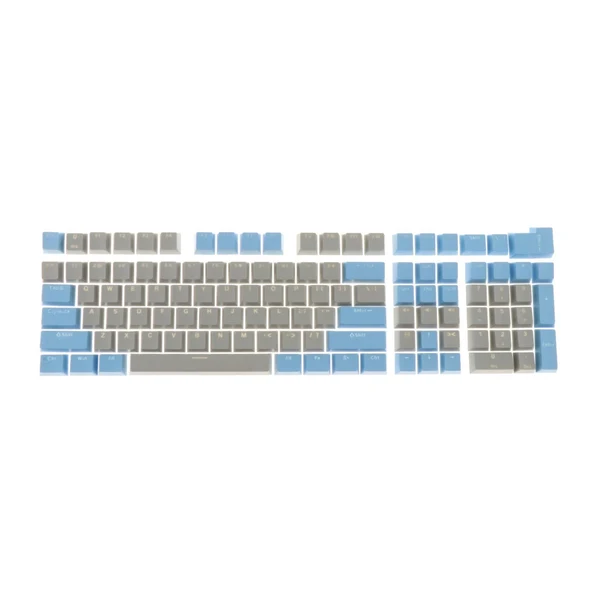 Specialty Maxbell Keycaps Set Backlit Two Color Key Caps for Mechanical Keyboards 980K 87 Keys Light Blue Gray Elite