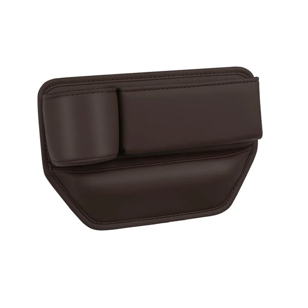 Top-Quality Maxbell Car Seat Gap Filler Seat Gap Pocket with Cup Holder Center Console Organizer Main Seat Brown Excellent