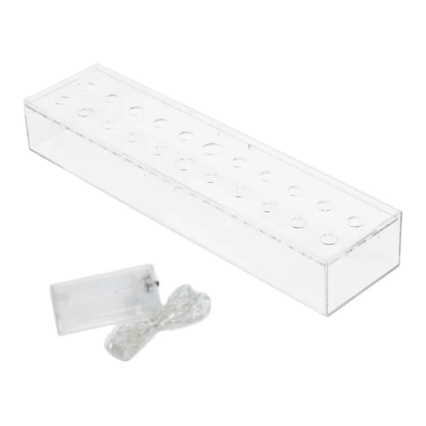 Dependable Maxbell Acrylic Flower Vase Rectangular Long Rectangle Vase for Bedroom Home Desktop With Light Advanced