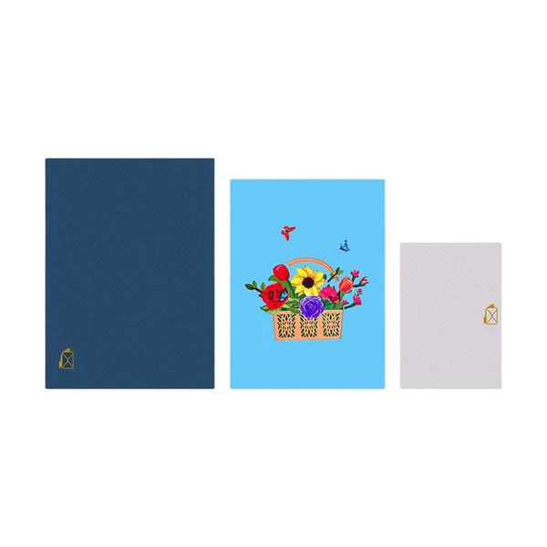 Elegant Maxbell Flower Basket Pop up Card 3D Flower Card Pop up Flower Card for Mother's Day Quality