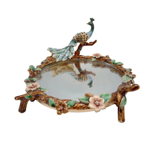 Versatile Maxbell Mirror Tray Round European Style Makeup Tray for Countertop Bathroom Bedroom Outstanding