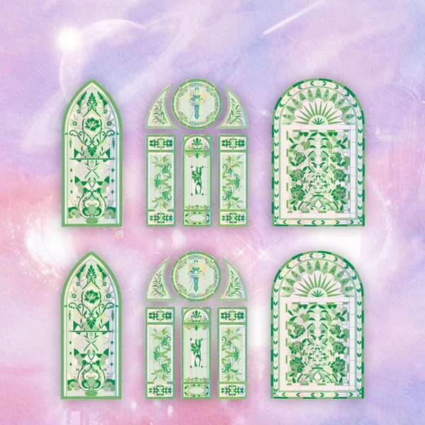 High-Quality Maxbell Maxbell Window Stickers for Journaling DIY for Card Making Diary Collage Arts Crafts Flower Shadow High-Performance
