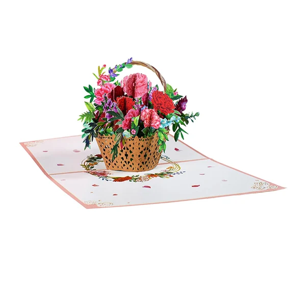 Healthy Maxbell Motherday Card Carnation Flowers Pop up Card for Wedding Holiday Anniversary Responsible