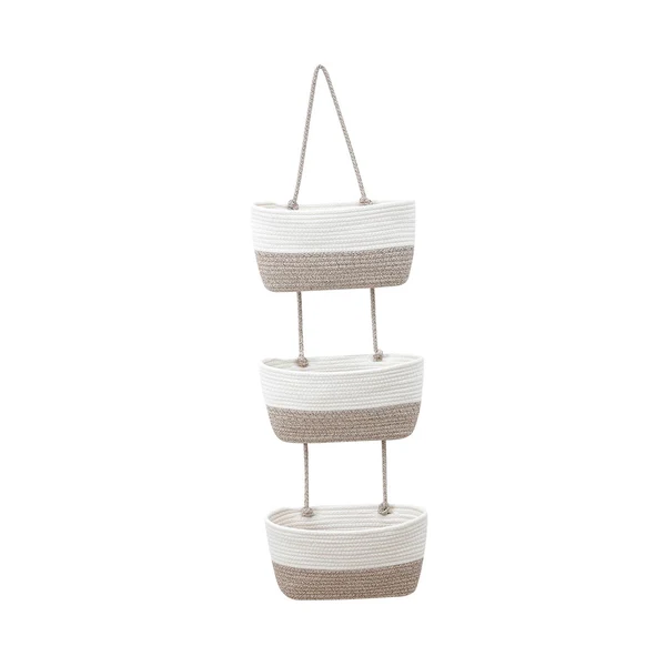 Green Maxbell Hanging Basket Space Saving Cotton Wall Shelf for Kids Room Bathroom Kitchen Style B Modern