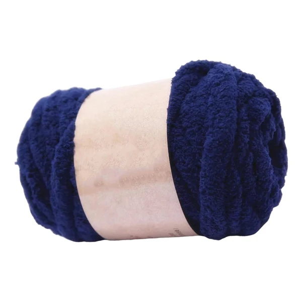Breathable Maxbell Thick Chunky Yarn Hand Knitting DIY Weight Yarn for Throw Rug Making Weaving dark blue Comfortable