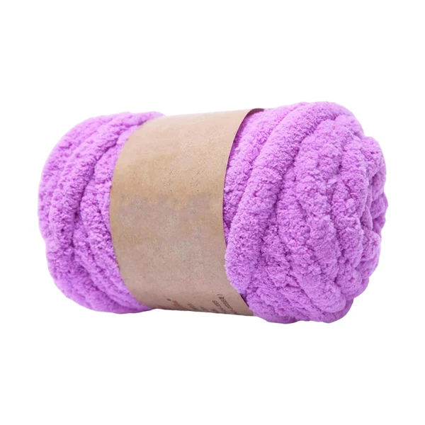 Crafted Maxbell Thick Chunky Yarn Hand Knitting DIY Weight Yarn for Throw Rug Making Weaving violet Environmentally Friendly
