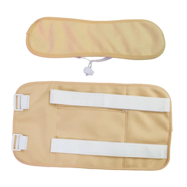 Verified Maxbell Castor Oil Pack Compress Adjustable Flannel Anti Oil Leak for Waist and Neck Khaki Sticker Strap Sophisticated