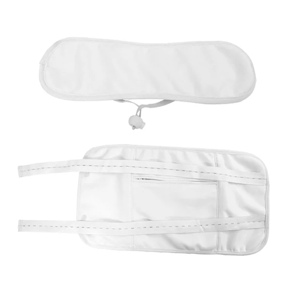 Easy-to-Use Maxbell Castor Oil Pack Compress Adjustable Flannel Anti Oil Leak for Waist and Neck White Button Strap Recyclable