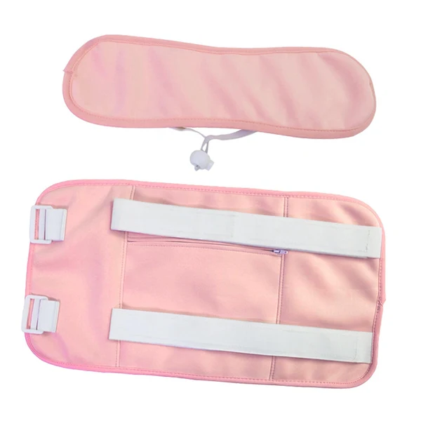 First-Class Maxbell Castor Oil Pack Compress Adjustable Flannel Anti Oil Leak for Waist and Neck Pink Sticker Strap Healthy