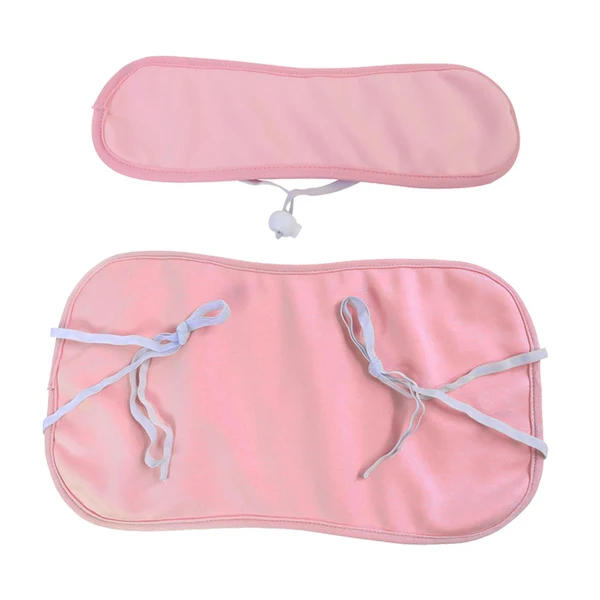 Sustainable Maxbell Castor Oil Pack Compress Adjustable Flannel Anti Oil Leak for Waist and Neck Pink Elastic Cord Solid