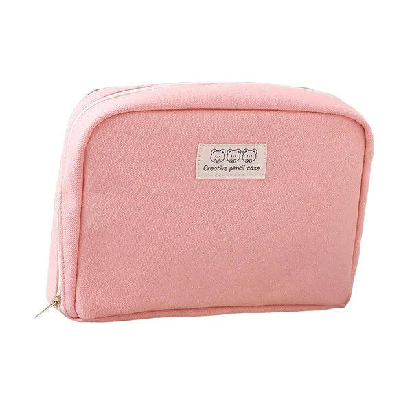 Verified Maxbell Big Capacity Pencil Case Makeup Bags Multifunctional Pencil Case Holder Pink Quality