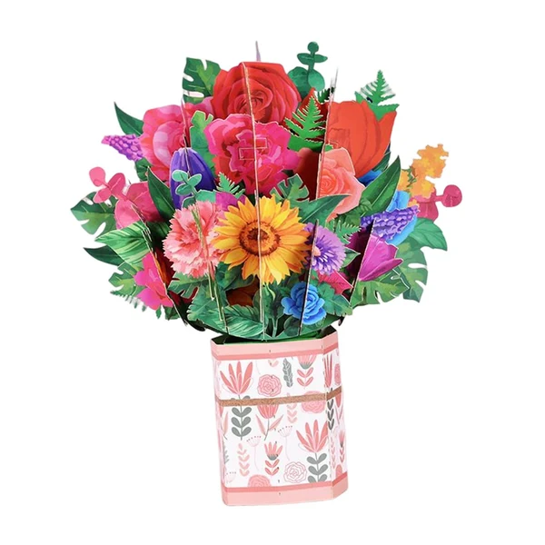 Carefully Designed Maxbell Popup Card with Envelope Birthday Card Romantic Popup Greeting Cards Rose Reliable