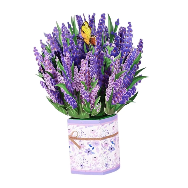 Consistent Maxbell Popup Card with Envelope Birthday Card Romantic Popup Greeting Cards Lavender Next-Generation