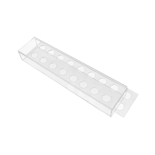 Dependable Maxbell Rectangular Flower Vase Modern Acrylic Flower Vase for Shelf Desktop Kitchen 18 holes Clean