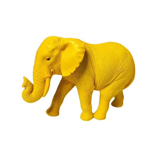 Elegant Maxbell Elephant Statue Table Resin Elephant Figurine for Shelf Holidays Desktop Yellow Artisan