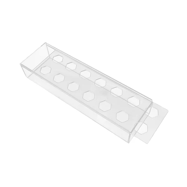 Green Maxbell Rectangular Flower Vase Modern Acrylic Flower Vase for Shelf Desktop Kitchen 14 holes Minimalist