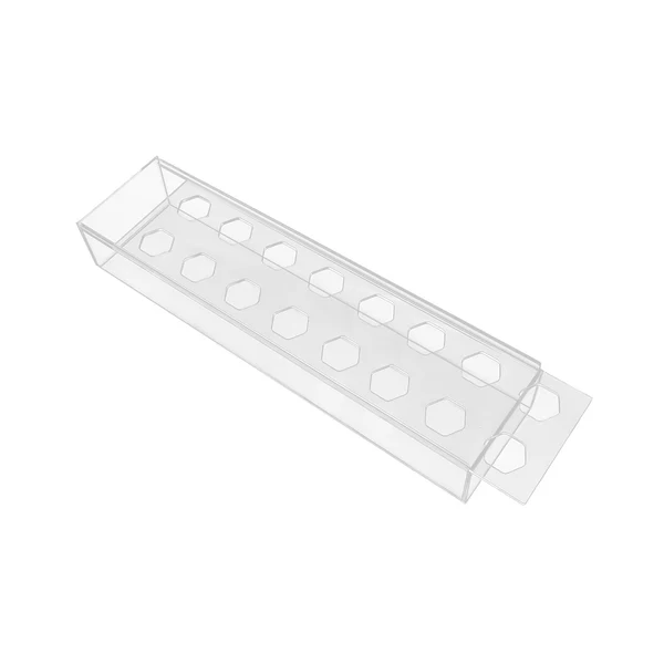 Recyclable Maxbell Rectangular Flower Vase Modern Acrylic Flower Vase for Shelf Desktop Kitchen 16 holes Durable