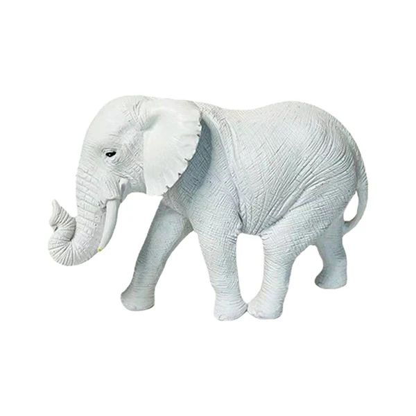 Official Maxbell Elephant Statue Table Resin Elephant Figurine for Shelf Holidays Desktop White Powerful