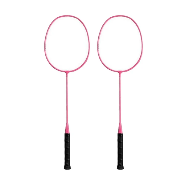 Practical Maxbell Badminton Rackets 2Pcs Badminton Equipment for Beach Indoor Outdoor Backyard Pink Environmentally Friendly