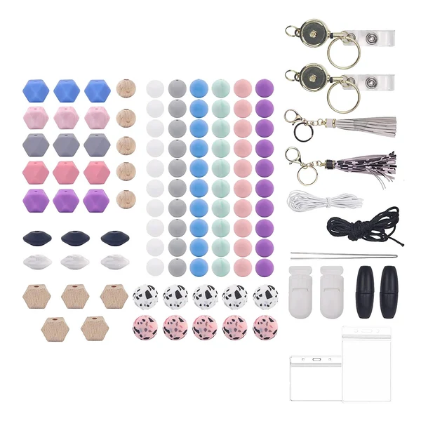 Casual Maxbell 101x Silicone Beads Beading Needles Jewelry Making for Bangle Pendant Crafts Unique