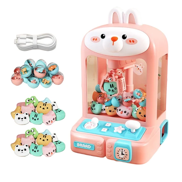 Original Maxbell Mini Claw Machine Party Favors Mini Vending Machines for Boys Girls Children Rabbit 30 Dolls Reliable