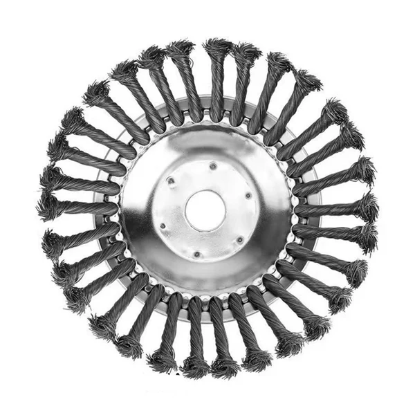 Superior Maxbell Rotary Steel Wire weeds Brush Head Coating for Paving Stone Pavement Driveway 20cm diameter Responsible