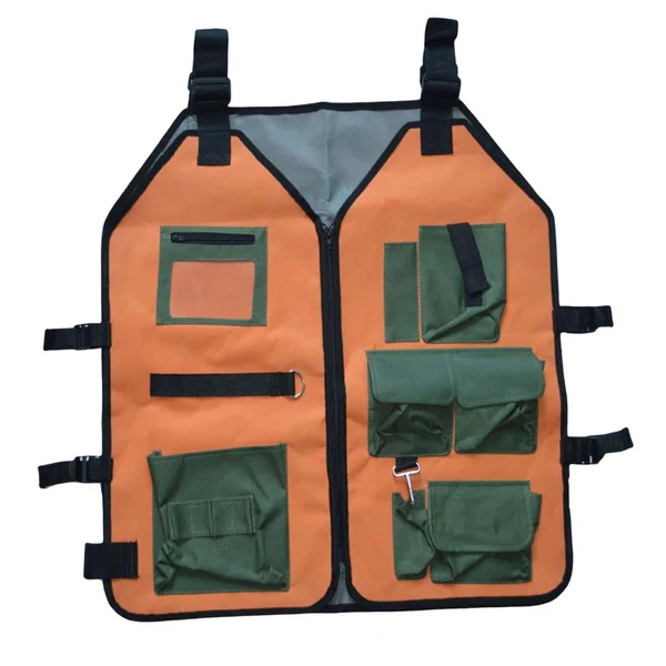 Convenient Maxbell Tool Vest Electrician Tool Vest for Carpenters for Outdoor Camping Household Yellow Green Original Design