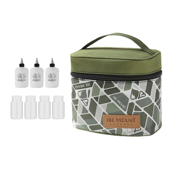 Innovative Maxbell Spice Bag Camping Spice Kit Sauce Storage Organizer for Home Kitchen Outdoor Green With Bottle Certified