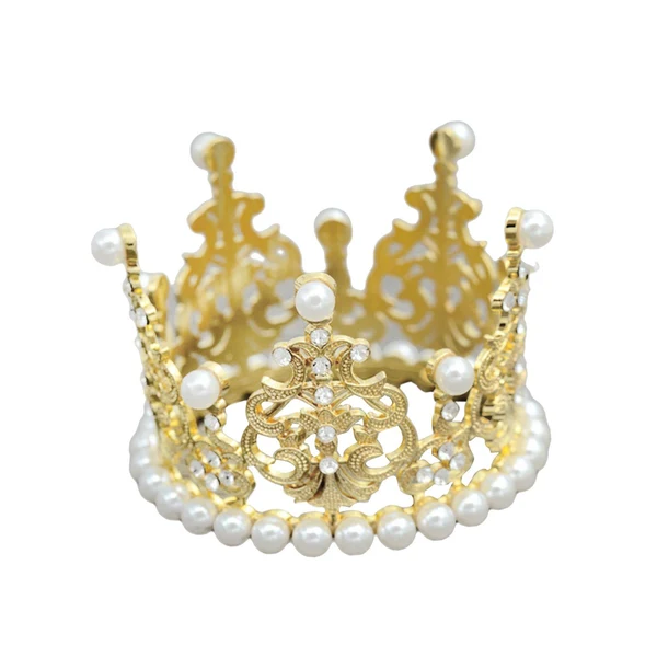 Stylish Maxbell Queen Crown Headband Headwear Princess Crown for Wedding Party Anniversaries Aureate Superior