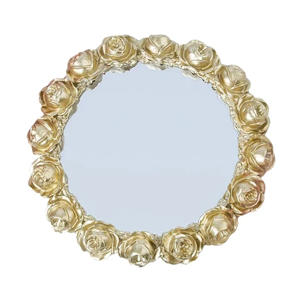 Secure Maxbell Mirror Tray Retro European Style Makeup Tray for Bedroom Coffee Table Makeup Aureate Practical