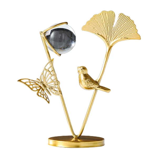 Original Maxbell Leaves Sculpture Bookshelf Artwork Accent Desk Home Cabinet Bedroom Figurine 7x7x16cm High-End