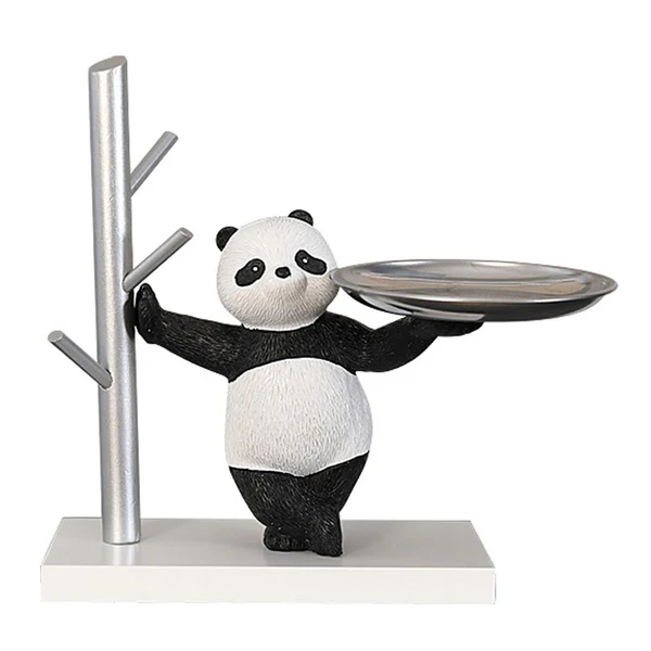 Trusted Maxbell Storage Box Sculpture Display Stand with Hooks Panda Statue Resin Figurines 30x18.5x27cm Stand Verified