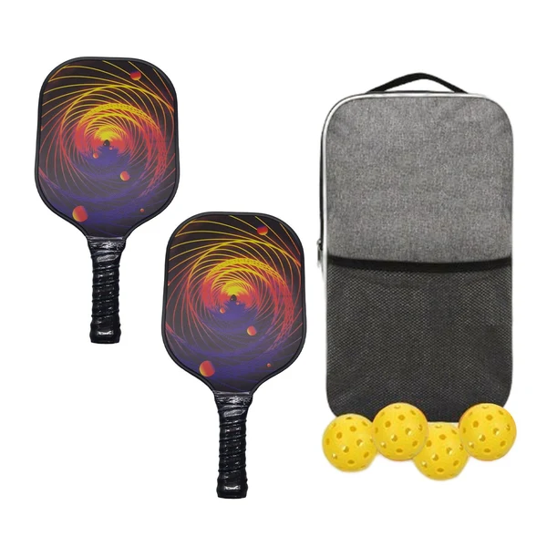 Selected Maxbell Pickleball Paddles Set of 2 Indoor Outdoor Pickleballs Balls for Adults Kids Swirl Pattern Elite