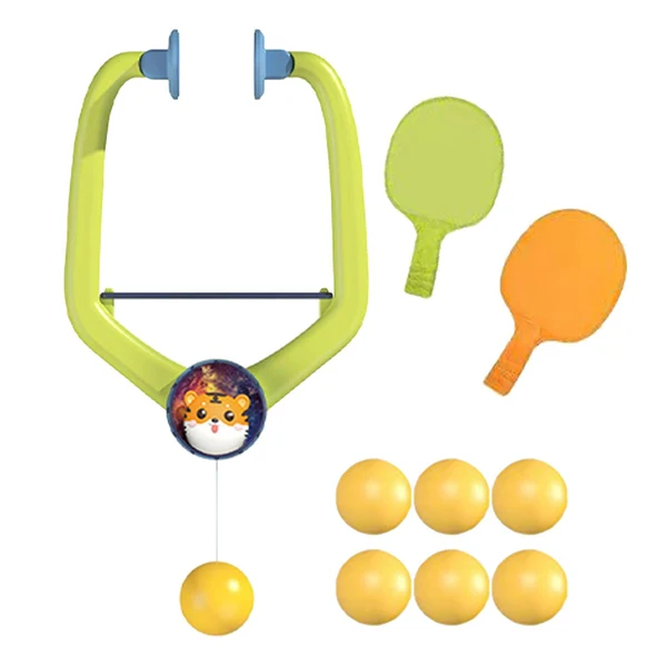 Relaxed Maxbell Indoor Hanging Table Tennis Trainer Paddles and Balls No Need Table Portable Solid Rackets 6Balls High-Grade