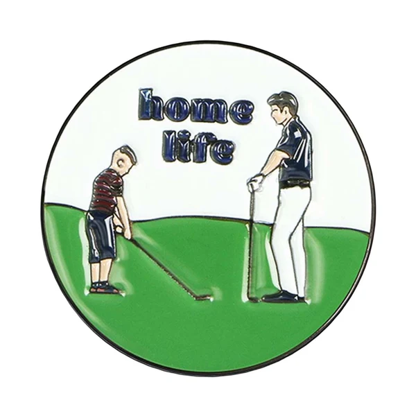 High-End Maxbell Golf Ball Marker Enamel Plated Green 25mm Golf Ballmarker for Women Men Gift Style A Relaxed