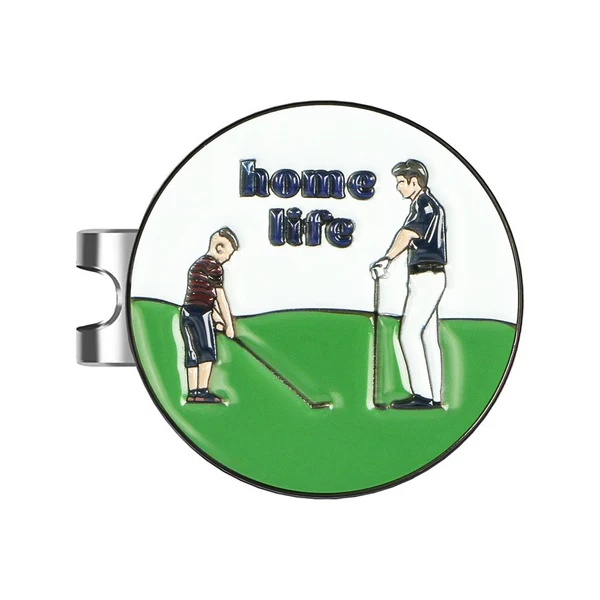Exceptional Maxbell Golf Ball Marker Hat Clip Giveaways Removable 25mm Magnetic Ball Marker 2 People Pattern Elite