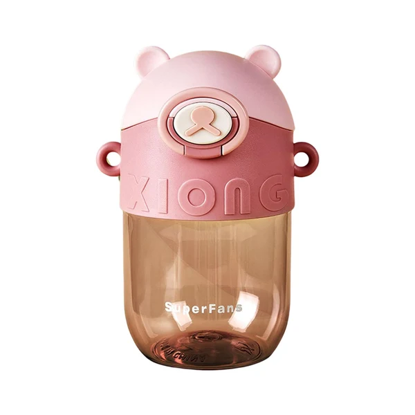 Sophisticated Maxbell Kids Water Bottle Flip Straw Lid 600ml Cycling Locking Spout Cover Water Jug Pink Powerful