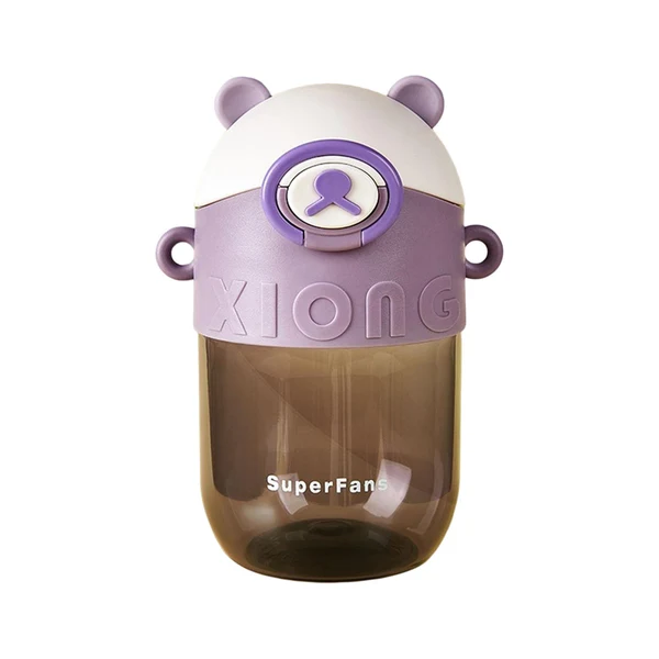 Superior Maxbell Kids Water Bottle Flip Straw Lid 600ml Cycling Locking Spout Cover Water Jug Violet Fast