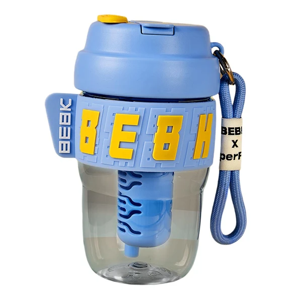 Pure Maxbell Maxbell Portable Water Bottle Coffee Cup with Lid Cycling Running Reusable Water Cup Blue Natural
