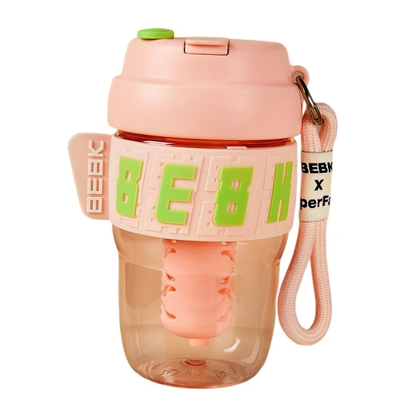 Easy-to-Use Maxbell Portable Water Bottle Coffee Cup with Lid Cycling Running Reusable Water Cup Pink Flexible